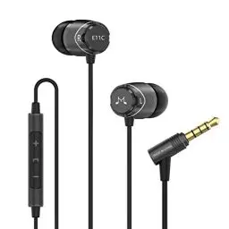 Produktbild: SoundMAGIC E11C Kabelgebundene Kopfhörer mit Mikrofon, HiFi-Stereo-Ohrhörer, geräuschisolierende In-Ear-Kopfhörer, leistungsstarker Bass, ohne Kabelsalat, schwarz