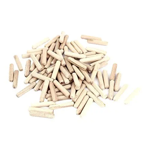 Produktbild: sourcing map 100Stk Holzdübel Holzpflaster Möbel Schrank Kabinett schräg Linie rund Dübel Nadel 8 mm x 40 mm