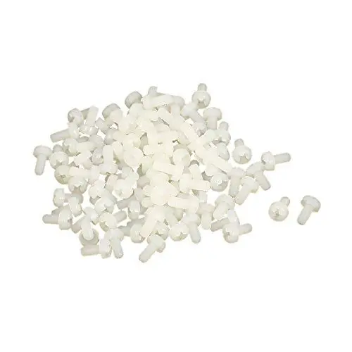 Produktbild: sourcing map 100Stk M3x 6mm Nylon Kreuzschlitz Rund-Kopf Maschine Schrauben Bolzen DE de