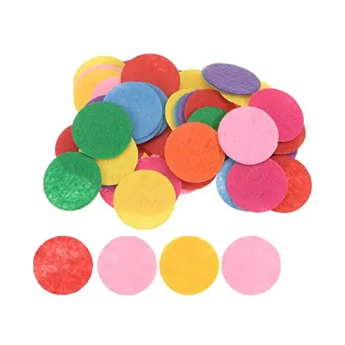 Produktbild: sourcing map 100 Stück Runde Bastelfilz 25mm, Filzkreise Handwerk Filz Pads Vliesstoff Filzkissen für Nähen, DIY Projekt, Bastelarbeiten, Handwerk, Decoration (Gemischte Farbe)