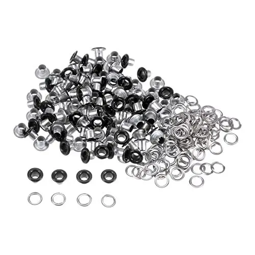 Produktbild: sourcing map 100 Satz Tüllen Kit Metall Ösen 3mm 0.12