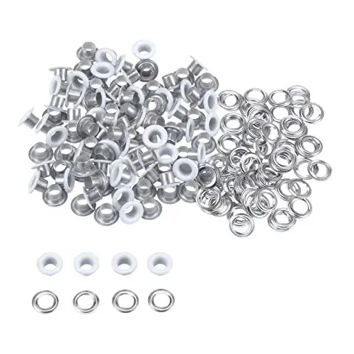 Produktbild: sourcing map 100 Satz Tüllen Kit Metall Ösen 4mm 0.16