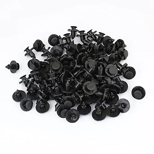 Produktbild: sourcing map 100 Stück 8mm Push Typ Retainer Clips Stoßstangen Spritzschutz Radkasten Kunststoff Nieten