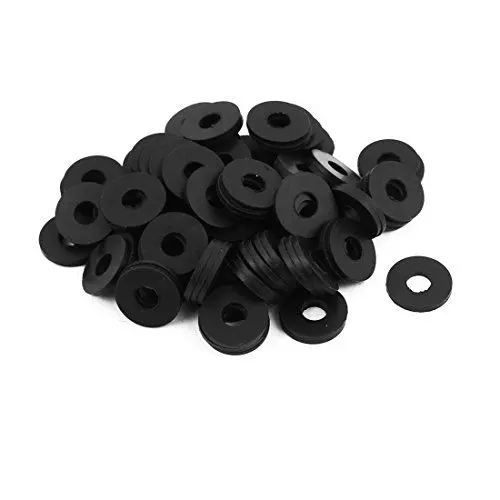 Produktbild: sourcing map 100 Stück Gummi Unterlegscheiben 16 mm Außendurchm. 6 mm Innendurchm. 1.5 mm Dicke für Wasserschlauch Wasserhahn