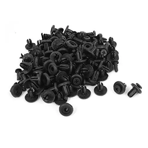 Produktbild: sourcing map 100 Stücke Auto Spreiznieten Nylon Stoßstange Befestigung Clip 7mm Loch