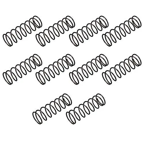 Produktbild: sourcing map 10Stk. Druckfeder Federstahl Zugfeder 1,2mm Kabeldmr. 16mm Außendmr. 50mm freie Länge schwarz