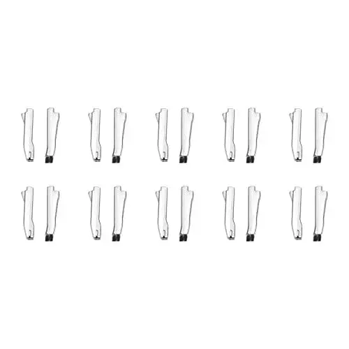 Produktbild: sourcing map 10 Set Doppelt Open Reißverschluss Reparatur Verriegelung Kit #10 Stecknadeln für Jacke Mantel Zweiwege Trennreißverschlüsse Silber Ton