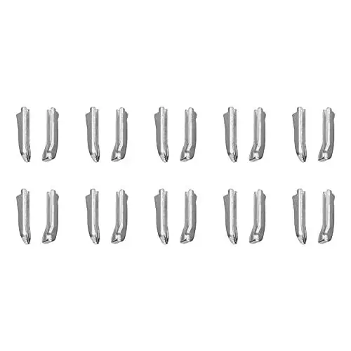 Produktbild: sourcing map 10 Set Doppelt Open Reißverschluss Reparatur Verriegelung Kit #3 Stecknadeln für Jacke Mantel Zweiwege Trennreißverschlüsse Silber Ton
