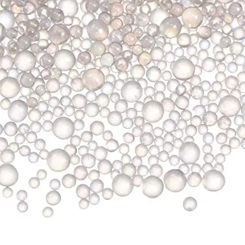 Produktbild: sourcing map 10 Stück Harz Bubble Perlen 100g 1-3mm Irisierende Glas Ohne Loch Winzige Perlen Ersatz für DIY Silikon Form Kunst Füllungen Schmuck Herstellung Grau