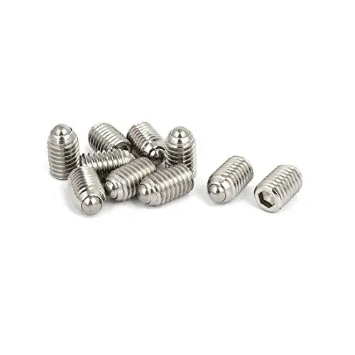 Produktbild: sourcing map 10 Stück M8x12mm 304 Edelstahl Feder Sechskantschraube Kugel Roden Schrauben de