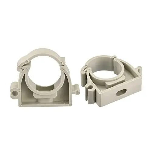 Produktbild: sourcing map 12 Stück 20mm Durchm. Rohrklemmen Clip PPR Wasserschlauch Armaturen Rohrhalter mit Schloss für Wasserversorgung Grau