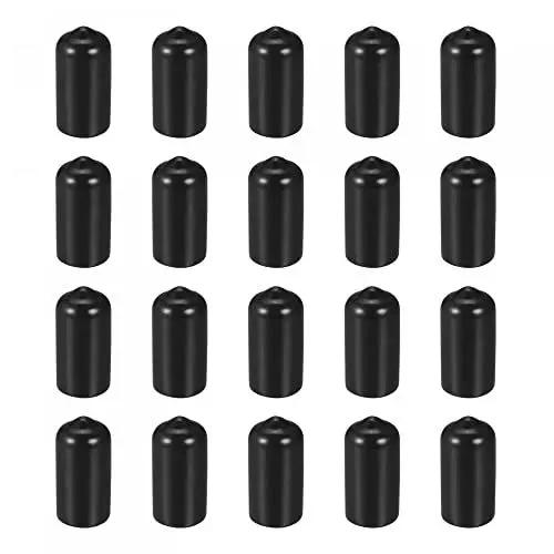 Produktbild: sourcing map 20Pack 10mm Schützer Gummi Endkappen Abdeckung für Schraube Möbel Rohr Schwarz