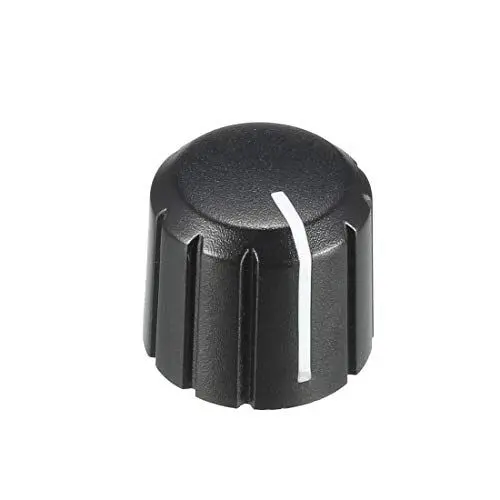 Produktbild: sourcing map 20Stk 15x13.5mm Kunststoff Potentiometer Drehknopf für 4x6mm Durchmesser D-Typ-Schaft Gitarren Lautstärkeregler