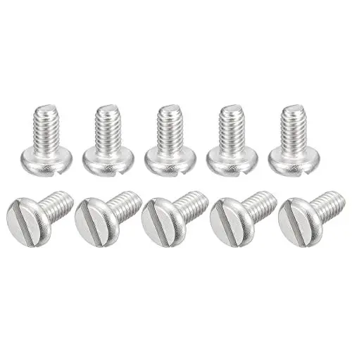 Produktbild: sourcing map 20Stk 304 Edelstahl Maschinenschrauben M4x8mm Geschlitzt Antrieb Bindekopf Schraube Bolzen