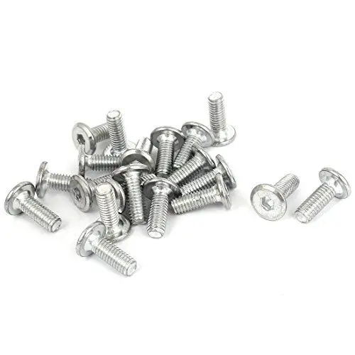 Produktbild: sourcing map 20 Stk. versenkte flache Kopfkappe Innensechskantschraube Schrauben M6 x 15mm DE de