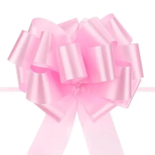 Produktbild: sourcing map 20 Stück Geschenk Schleife ø 12cm Große Geschenkband Matt Schleife Riesen Ziehschleife für Verpackung Tüten Zuckertüten Auto zum Basteln Dekorieren Verzieren, Rosa