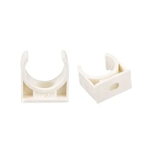 Produktbild: sourcing map 24 Stück 20mm Durchm. PPR U Förmige Rohrklemmen Clips Armaturen Schlauchhalter für Wasserversorgung Weiß