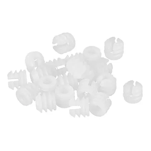 Produktbild: sourcing map 24 Stück Möbel Kunststoff Einsatz Mutter 11mmx10.5mm Nylon Expansionsmutter für Scharnier Selbstschneidende Schraube Möbelverbindung