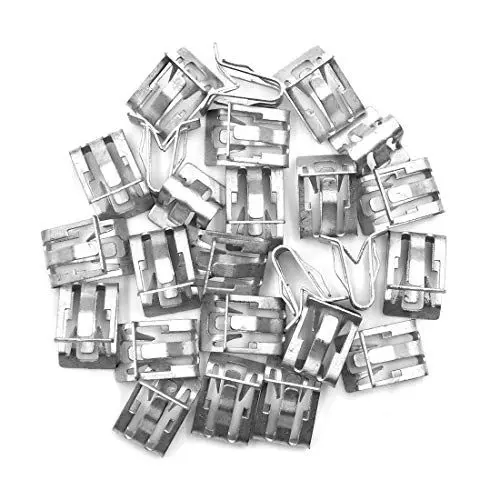 Produktbild: sourcing map 25 STK. Armaturenbrett Verkleidung HalteKlammern Metall Auto Silber