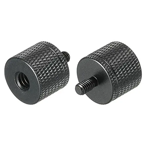 Produktbild: sourcing map 2Pack Mikrofonständer Adapter 1/4 Buchse x M4 Stecker Kamera Schraube Schwarz