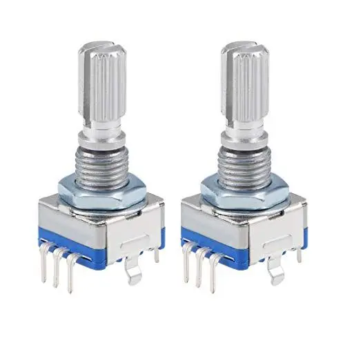 Produktbild: sourcing map 2Stk. 360 Grad Drehgeber Codeschalter Potentiometer EC11 7 Pins 20mm