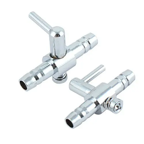 Produktbild: sourcing map 2Stk. Hebel Ventil Luftstromregelventil Aquarien Luftpumpenzubehör Edelstahl Single Weg Aquarium Kontrolle 30 x 21 x 8mm