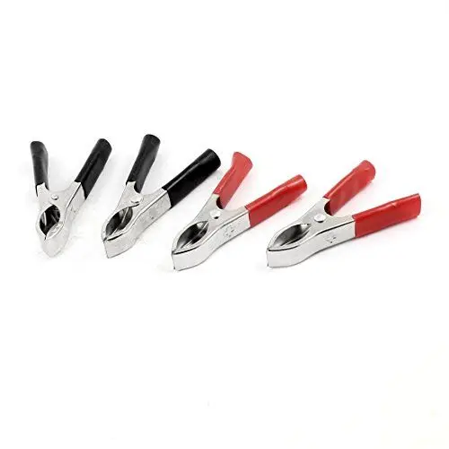 Produktbild: sourcing map 2 Paar Versilbert Isolierte Car Battery Clips Alligator Klemmen 50 A de