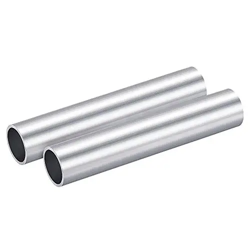 Produktbild: sourcing map 2 Stück 6063 Aluminium Rundrohr 20mm Außendurchmesser Alurohr 17mm Innendurchmesser Aluminiumrohre 100mm Länge Aluprofil Rohr Aluminiumstange Rund Hohler Aluminium Profil Rohre
