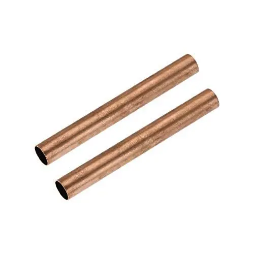 Produktbild: sourcing map 2 Stück Kupfer Rundrohr, 12mm Außendurchmesser 0,5mm Wandstärke 10cm Länge Gerades Rohrrohr