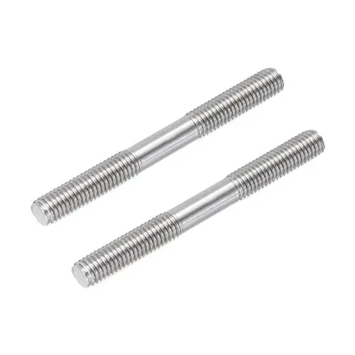 Produktbild: sourcing map 304 Edelstahl Druckstangenverbinder Doppelseitiges Gewindestange für DIY RC Auto, Boot, Auto, Flugzeug, Hubschrauber Modell & DIY Material, M8x80mm, Packung mit 2