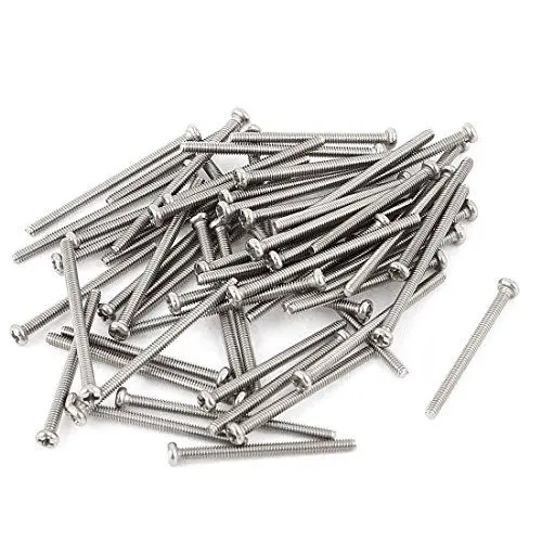 Produktbild: sourcing map 30stk M2 x 30mm 304 Edelstahl Kreuzkopf Rundkopfschrauben Bolzen Maschinenschrauben