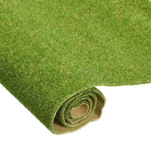 Produktbild: sourcing map 3Stk Kunstgras Matte Rasenattrappe für Garten Rasen Tisch 35cmx50cm Gelb Grün