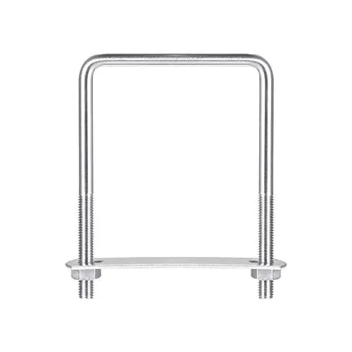Produktbild: sourcing map 3 Stück U-Bolzen U Bügel M6 x 72mm x 100mm U-Schrauben Quadratische Bügelschraube 304 Edelstahl mit Mutter Platten Klemmschraube für Dachbox Zaun Auto Abschleppen Befestigung