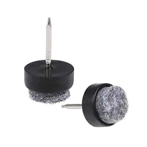 Produktbild: sourcing map 46Stk. Aufnageln Möbel Filzgleiter Stuhl Tischbein Schutz 14mm Durchm. Schwarz