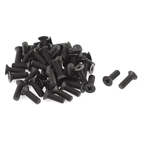Produktbild: sourcing map 50 Stk M5 x 12mm Gewinde Nylon Senkkopf Kreuzschlitz Schrauben Schraube de