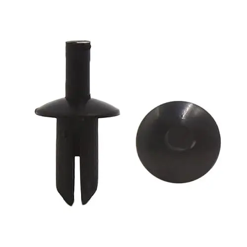 Produktbild: sourcing map 50 Stück 5 mm Durchmesser Loch Kunststoffnieten Spritzschutz Befestigungsclips Schwarz