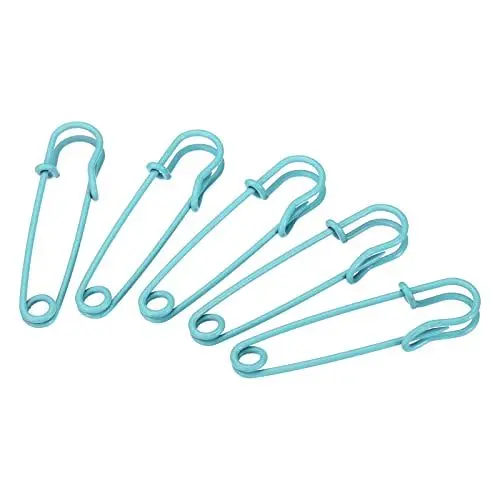 Produktbild: sourcing map 50 Stück Sicherheitsnadeln 2.48 Zoll Große Metall Nähstifte für Decken Röcke Handwerk Brosche Herstellung Blau