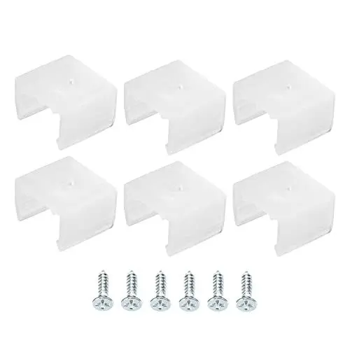 Produktbild: sourcing map 50 Stück wasserdichter LED-Lichtstreifen Clips, Befestigungsklemmen, durchscheinend, 12-14 mm Breite