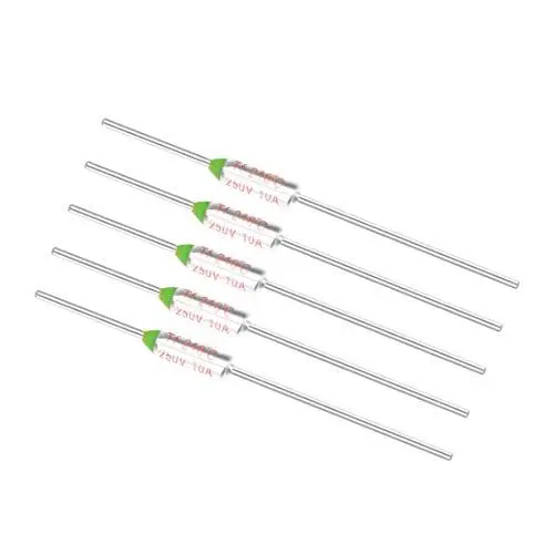Produktbild: sourcing map 5 Stk. Thermosicherungen 250V 10A TF 216 Grad Temperatur Stromkreis Abschaltung