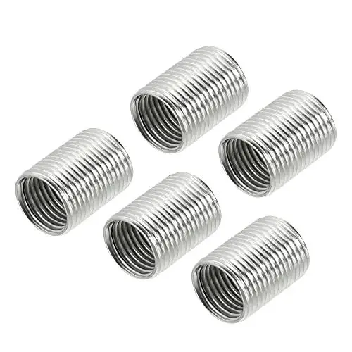 Produktbild: sourcing map 5 Stück Gewindereduziermuttern Einsatz M12 x 1mm Stecker auf M10 x 1mm Feingewinde-Innenadapter, 15mm lange Rohrverschraubung Konvertierungshülse Reduzierstück