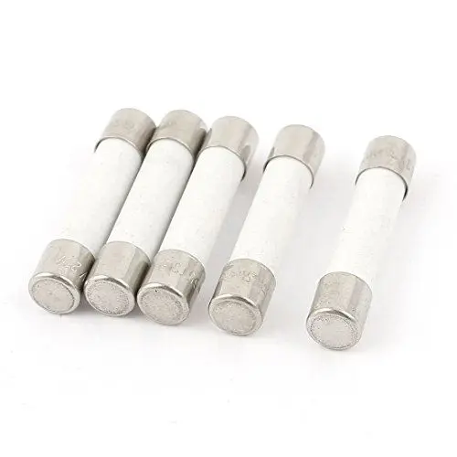 Produktbild: sourcing map 5 Stück Langsame Zylindrische Keramik Rohrsicherungen AC 250V 20A 6.35x32mm