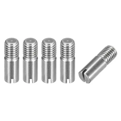 Produktbild: sourcing map 5 Stück M10 x 30mm geschlitzter Zylinderstift aus 304 Edelstahl mit Außengewinde zur Positionierung von Möbeln und Schränken