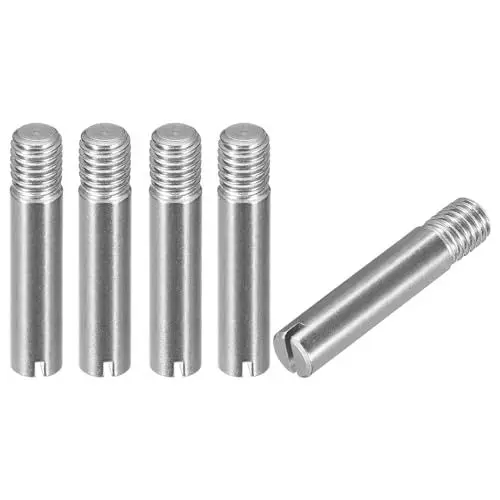 Produktbild: sourcing map 5 Stück M8 x 40mm geschlitzter zylindrischer Stift aus 304 Edelstahl, Außengewinde, Positionierstift für Möbel und Schränke