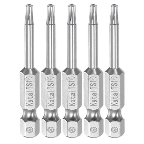 Produktbild: sourcing map 5stk. T10 Magnetisch Sicherheit Stern 5-Punkt Torx Schraubendreher Bit 1/4