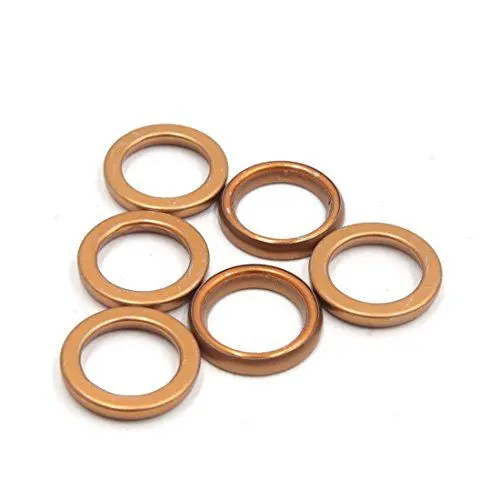 Produktbild: sourcing map 6 Stück Motorrad Auspuffrohr Dichtung 30 mm Außendurchmesser Metall Schalldämpferdichtung für GY6 125 cc