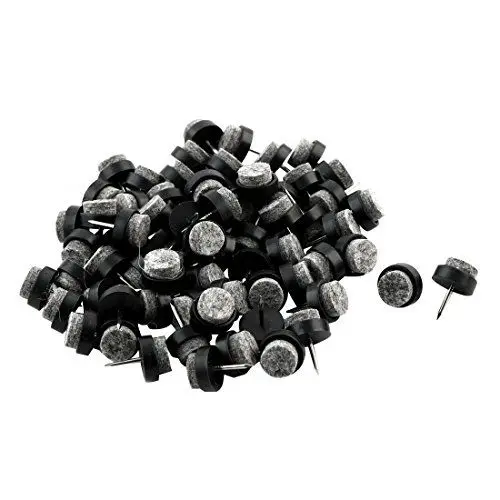 Produktbild: sourcing map 70stk Filzgleiter Stuhl Möbel Schreibtisch Sofa Bein Nagel Filz Pad Bodenschützer 15mm Dmr de