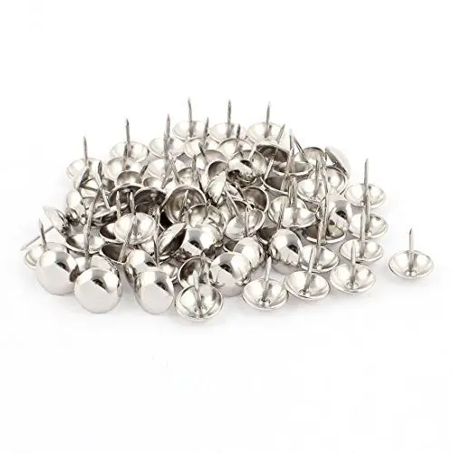 Produktbild: sourcing map 80Stk.16mm Durchmesser Edelstahl Polstersnagel Reißzwecke Silver 80PCS