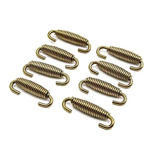 Produktbild: sourcing map 8Stk.55mm Auspufffedern Auspuffrohrfedern aus Edelstahl Auspuff-Federspanner Federhaken für Motorrad Roller ATV Gold