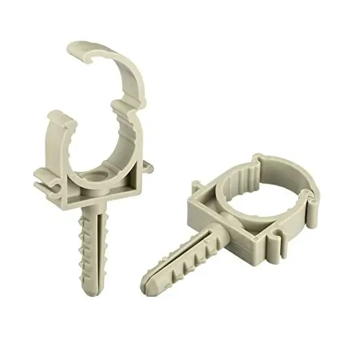 Produktbild: sourcing map 8 Stück 32mm Durchm. Rohrklemmen Clip PPR Schlaucharmaturen Rohrhalter mit Schloss und Expandierten Partikeln Schraube Grau