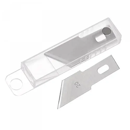 Produktbild: sourcing map Bastelmesser Klingen Hobby Klingen Satz 38x14.5mm aus Schnellarbeitsstahl 10 Stück